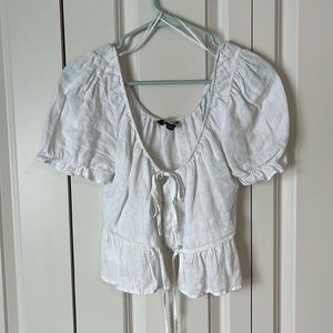 Small Zara puff sleeve buttons down